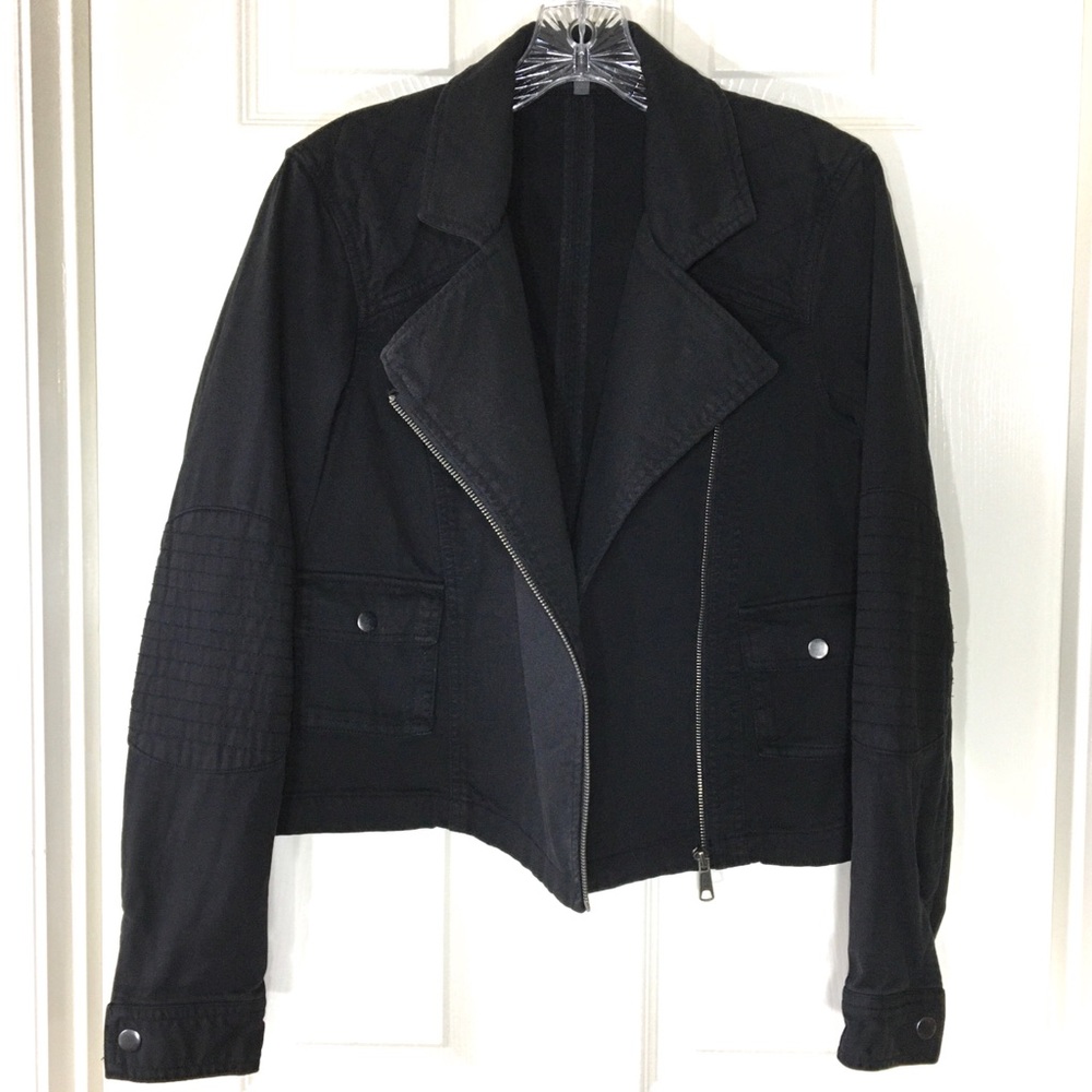 Michael Stars | Black Denim Moto Jacket